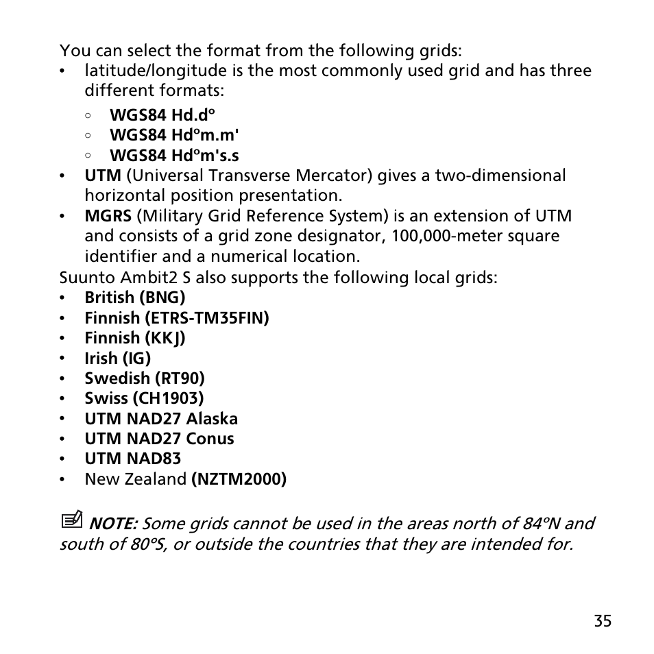 SUUNTO AMBIT2 S User Guide User Manual | Page 35 / 128