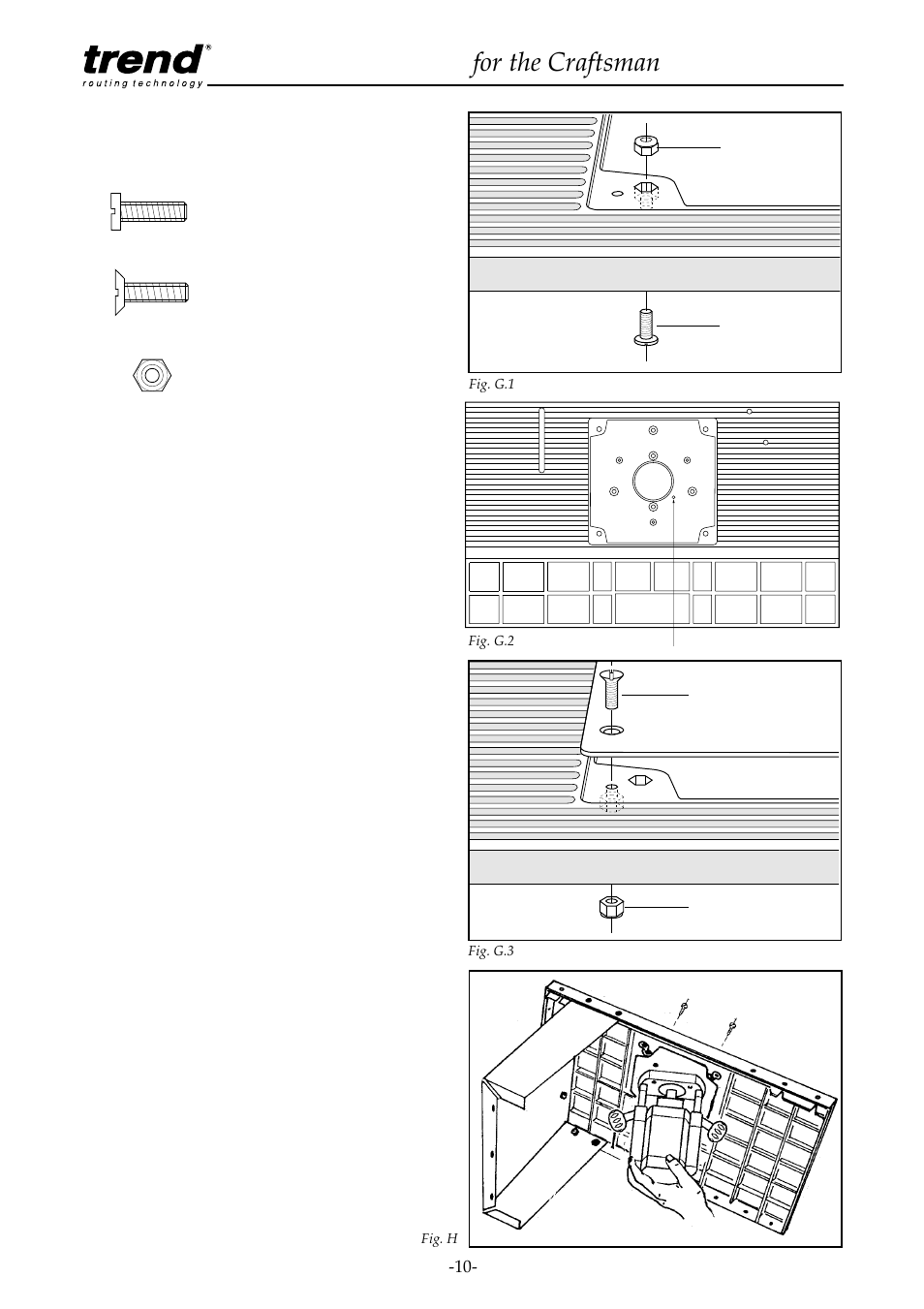 Fitting insert plate to table surface, Fitting router to insert plate, Router table for the craftsman | Craftsman CRT/A User Manual | Page 11 / 35