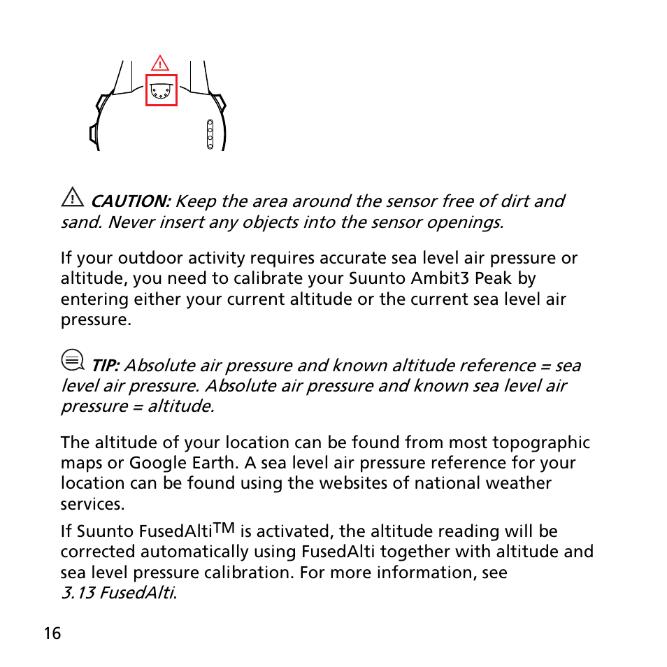 SUUNTO AMBIT3 PEAK User Manual | Page 16 / 127