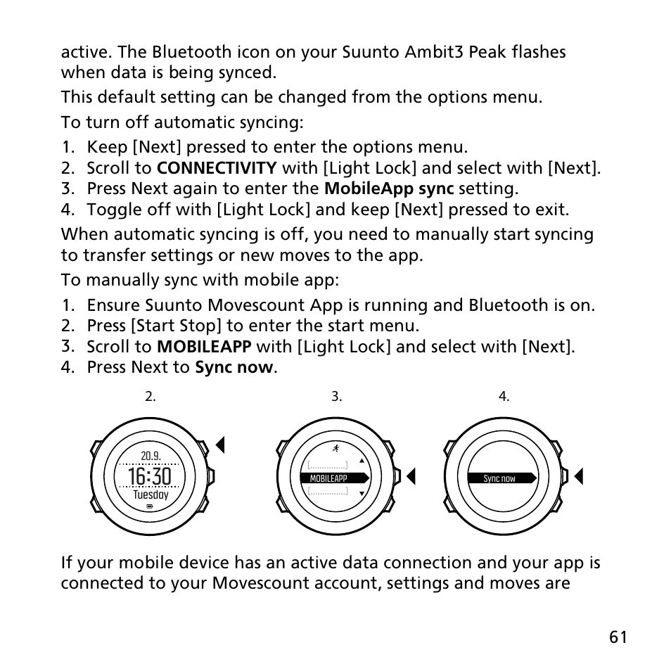 SUUNTO AMBIT3 PEAK User Manual | Page 61 / 127