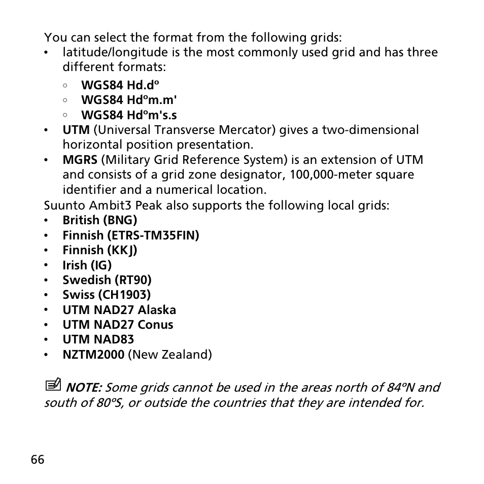 SUUNTO AMBIT3 PEAK User Manual | Page 66 / 127