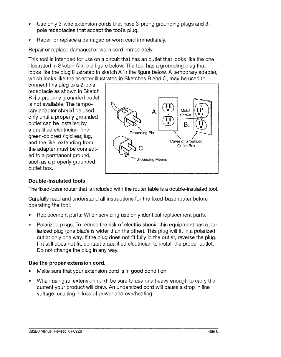 Craftsman 320. 28180 User Manual | Page 6 / 24