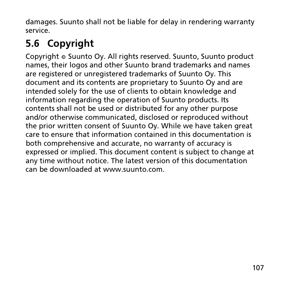 6 copyright | SUUNTO AMBIT3 SPORT User Manual | Page 107 / 112