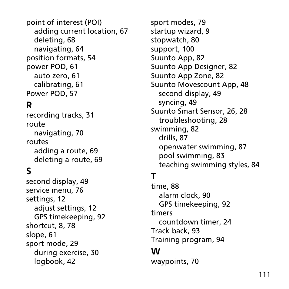 SUUNTO AMBIT3 SPORT User Manual | Page 111 / 112