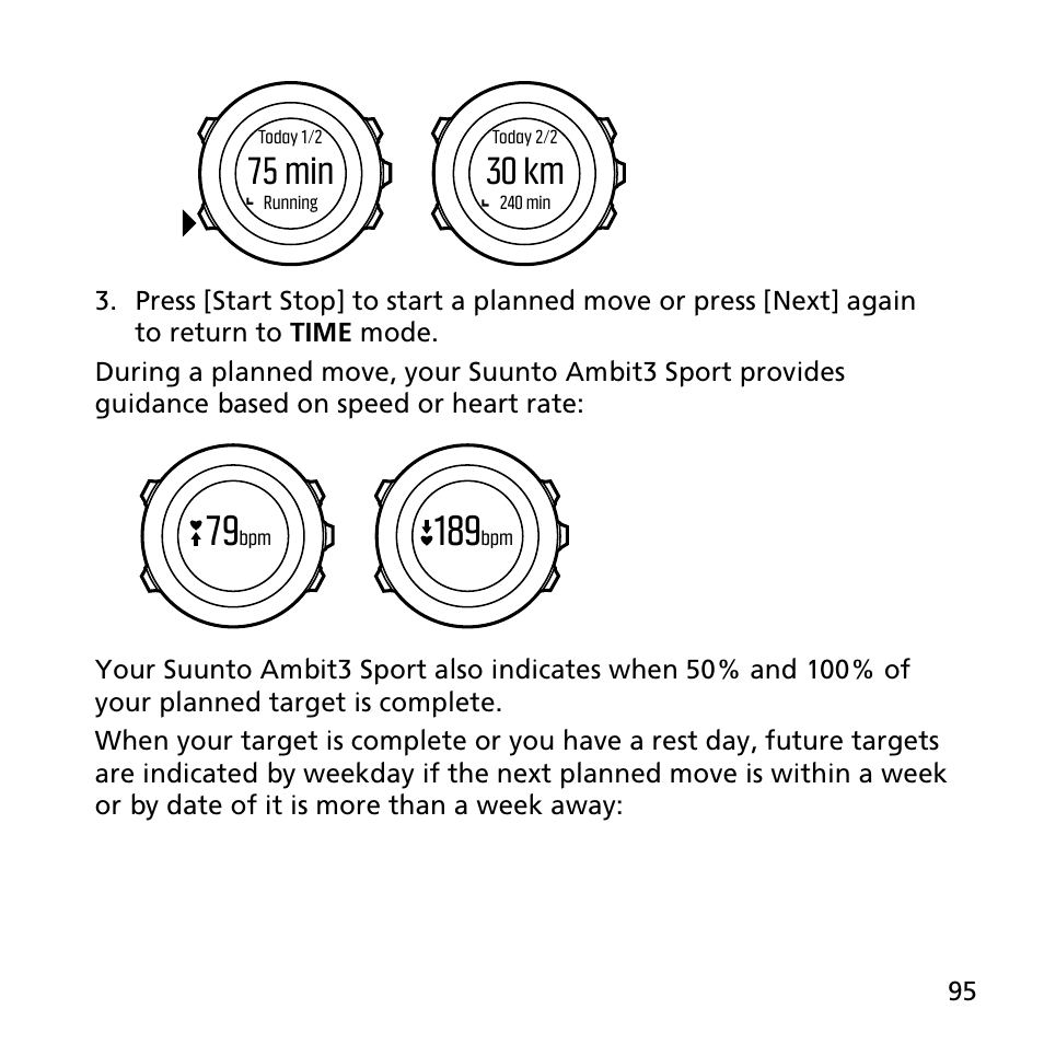 30 km, 75 min | SUUNTO AMBIT3 SPORT User Manual | Page 95 / 112