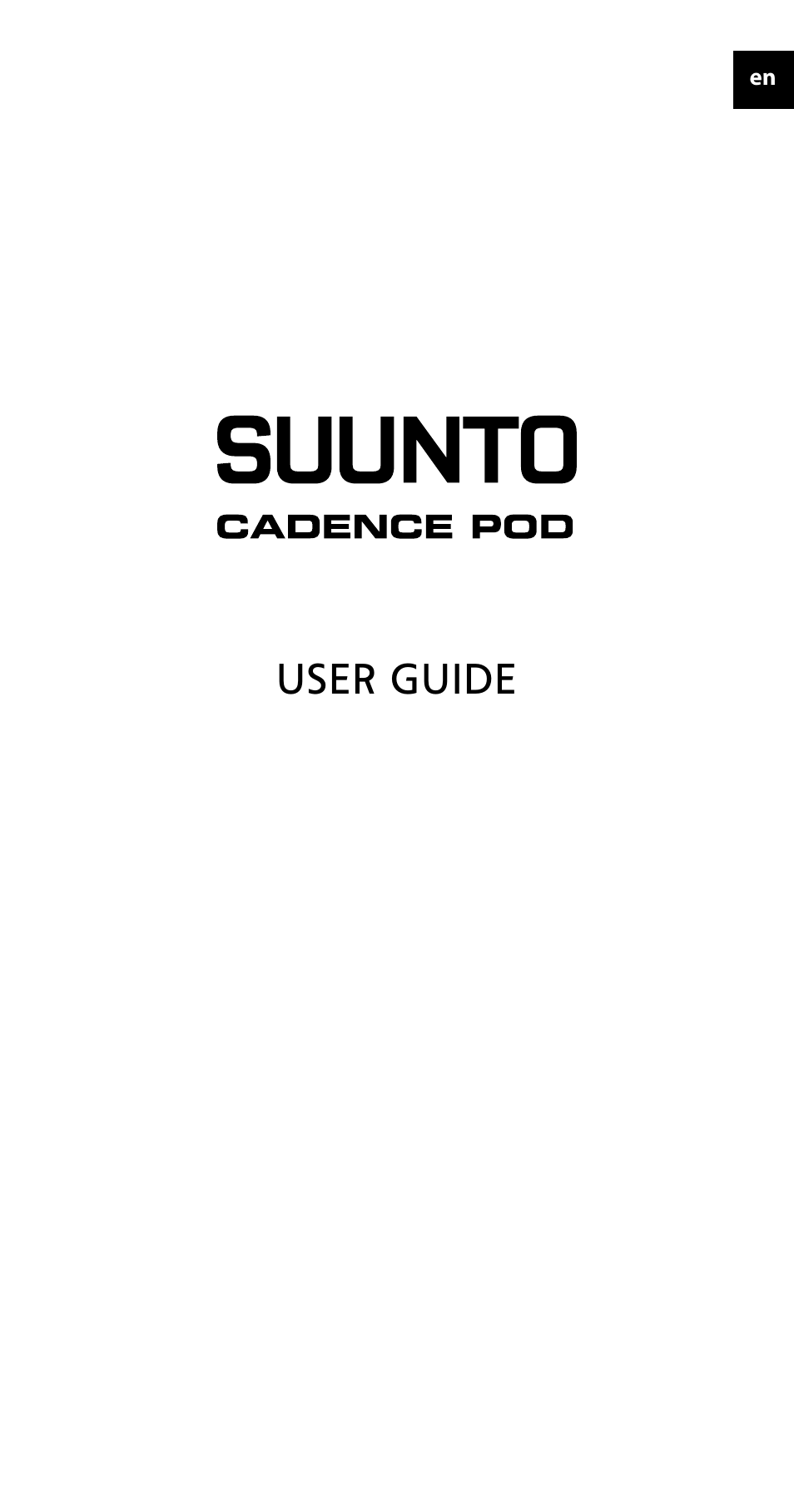 SUUNTO CADENCE POD User Manual | 7 pages