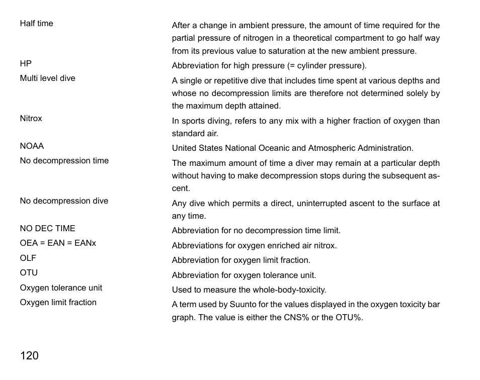 SUUNTO COBRA User Guide User Manual | Page 120 / 123