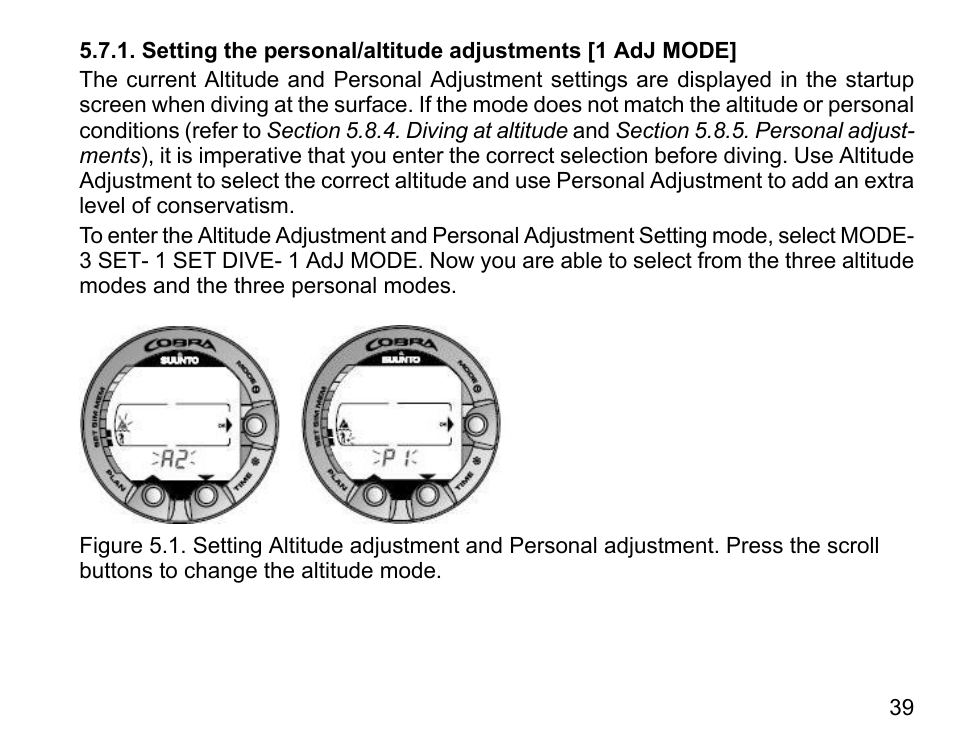 SUUNTO COBRA User Guide User Manual | Page 39 / 123