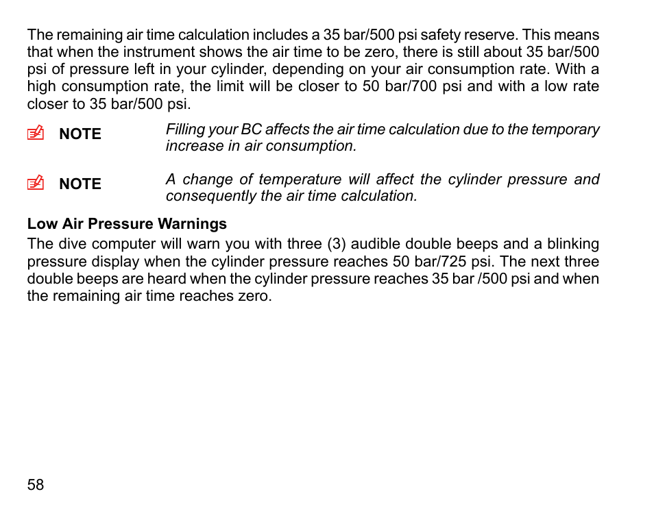 SUUNTO COBRA User Guide User Manual | Page 58 / 123