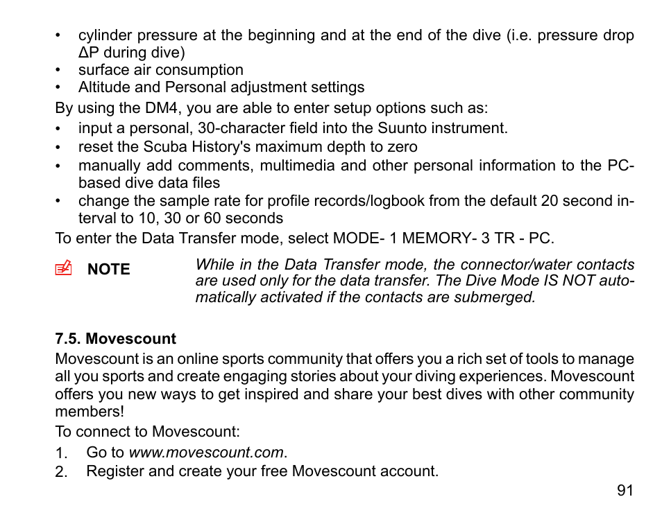 Movescount | SUUNTO COBRA User Guide User Manual | Page 91 / 123