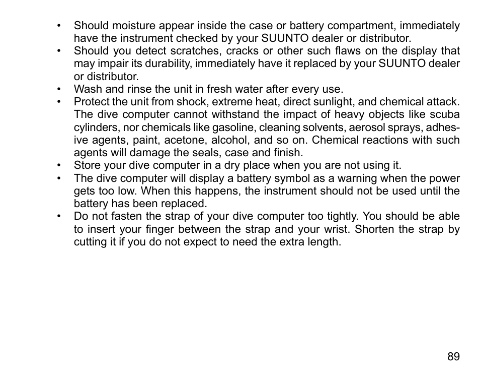 SUUNTO COBRA3 User Guide User Manual | Page 89 / 114