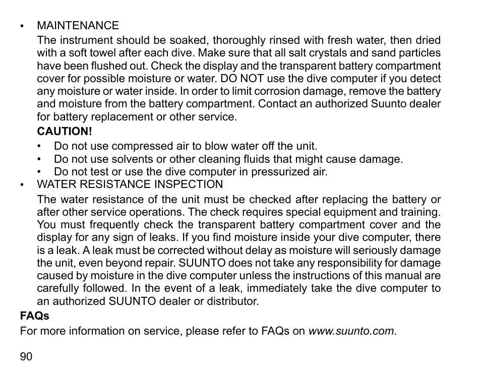 SUUNTO COBRA3 User Guide User Manual | Page 90 / 114