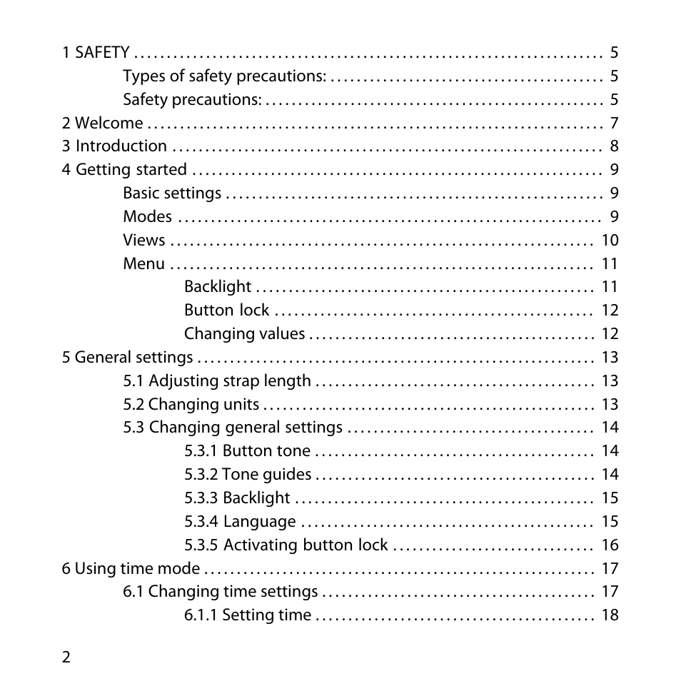 SUUNTO Core User Manual | Page 2 / 58