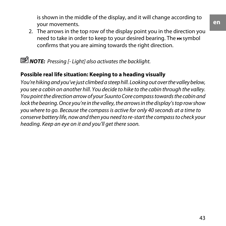 SUUNTO Core User Manual | Page 43 / 58