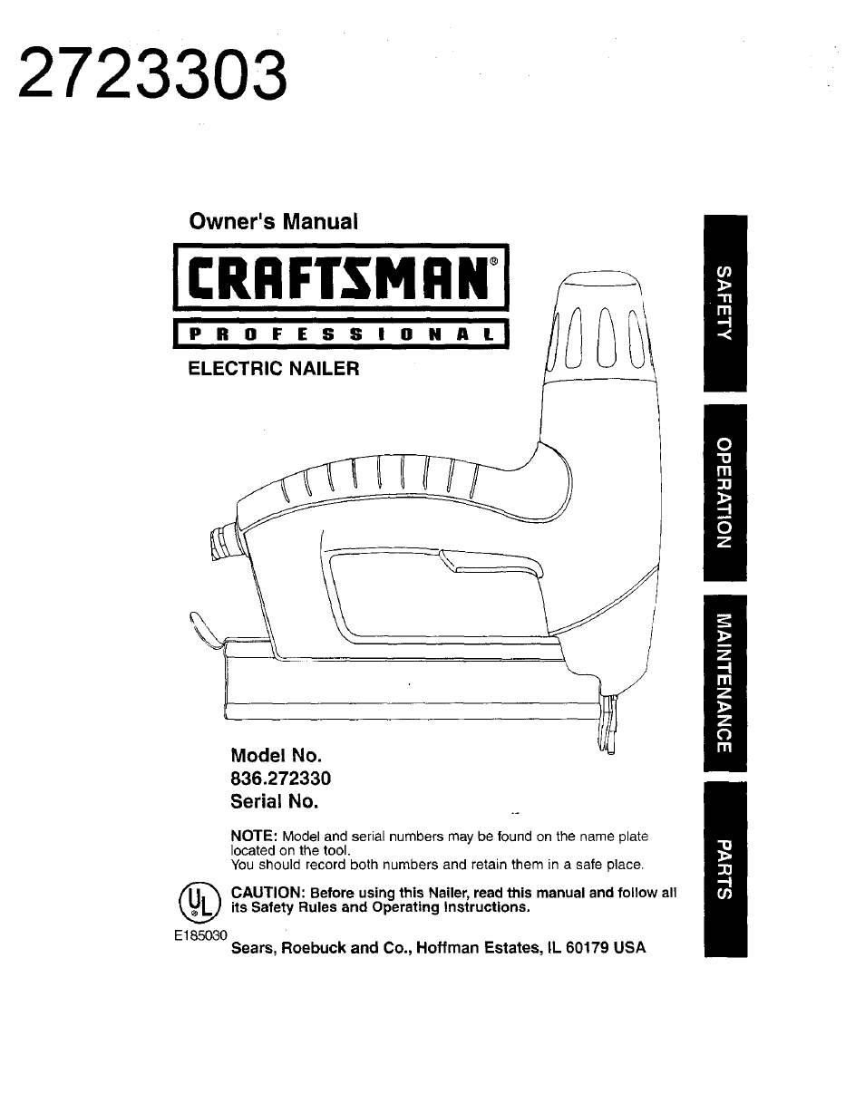 Craftsman 836.27233 User Manual | 13 pages