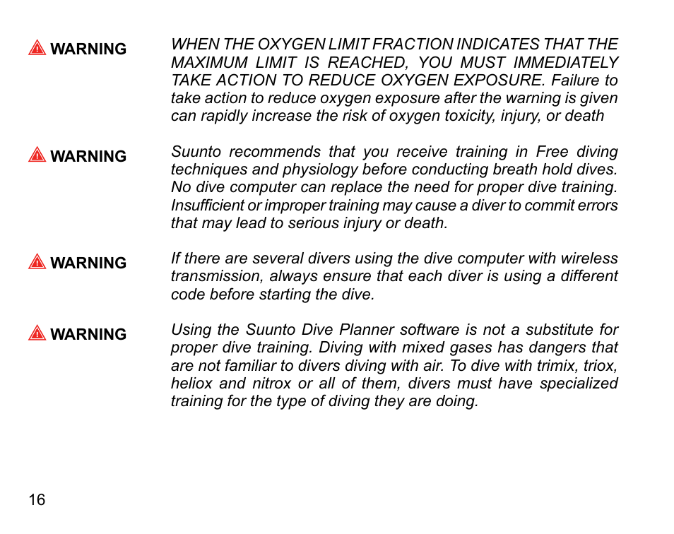 SUUNTO D4i User Manual | Page 15 / 122