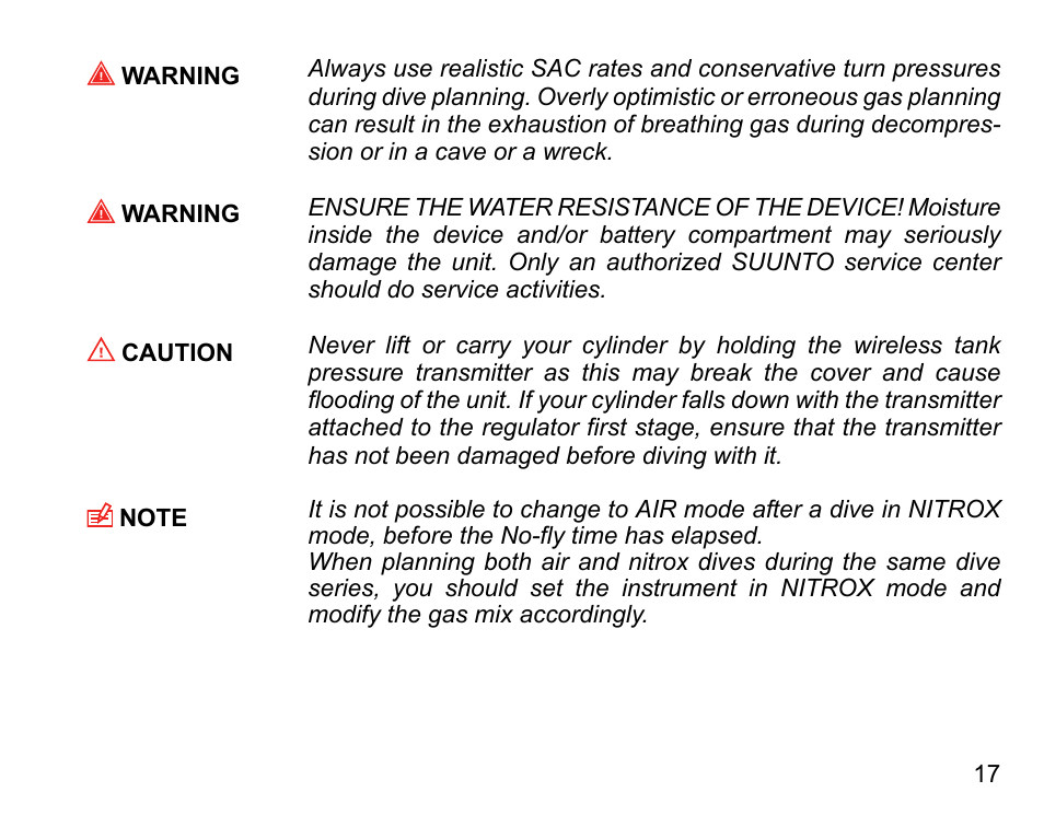 SUUNTO D4i User Manual | Page 16 / 122