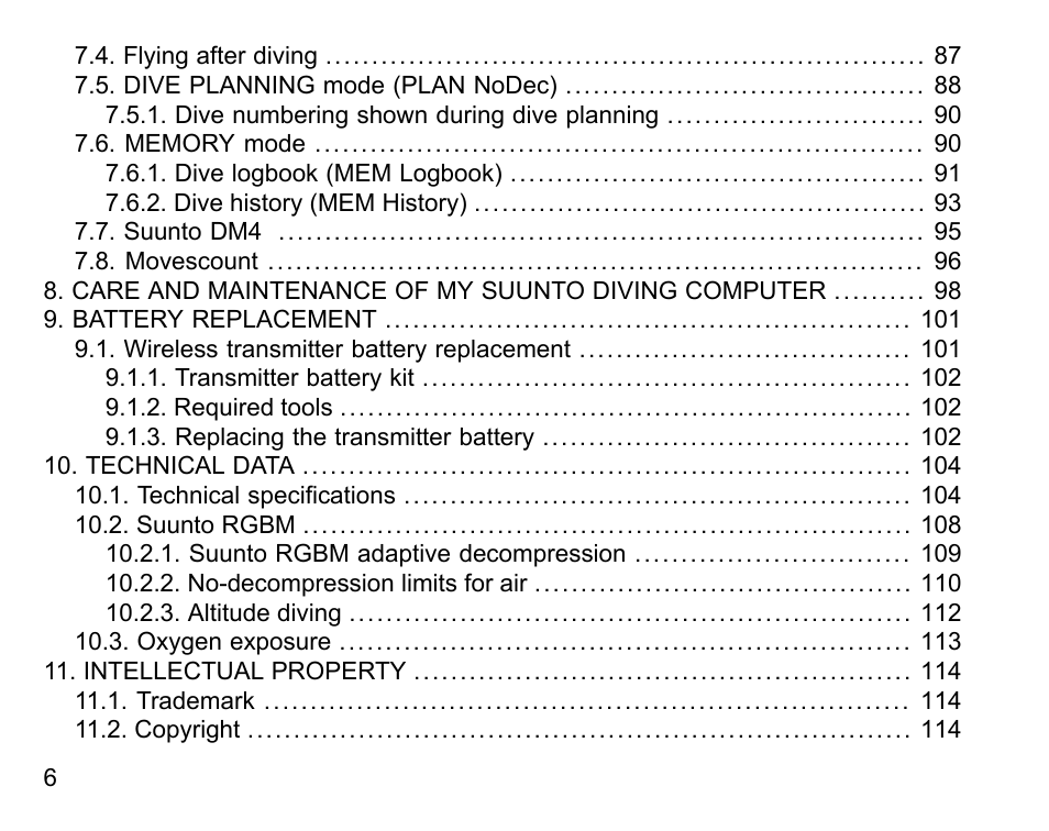 SUUNTO D4i User Manual | Page 5 / 122