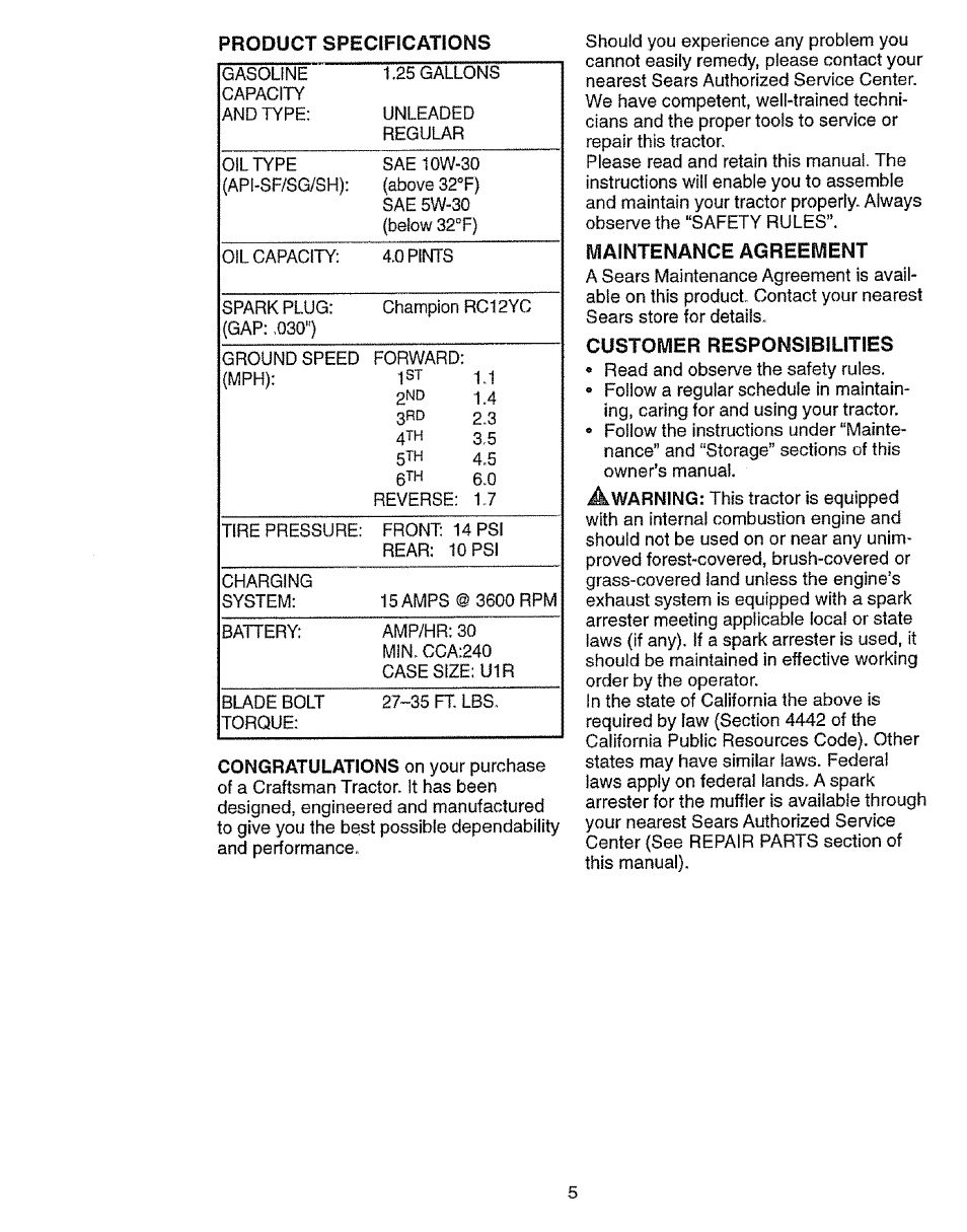 Craftsman 917.27103 User Manual | Page 5 / 60