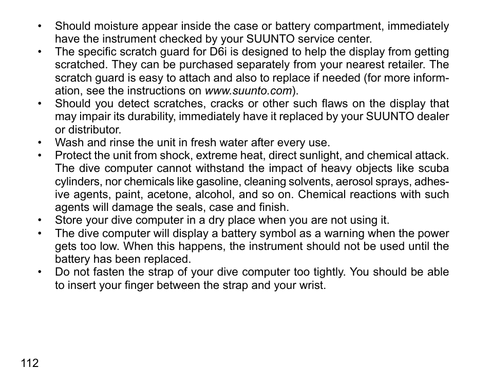 SUUNTO D6I User Manual | Page 111 / 135