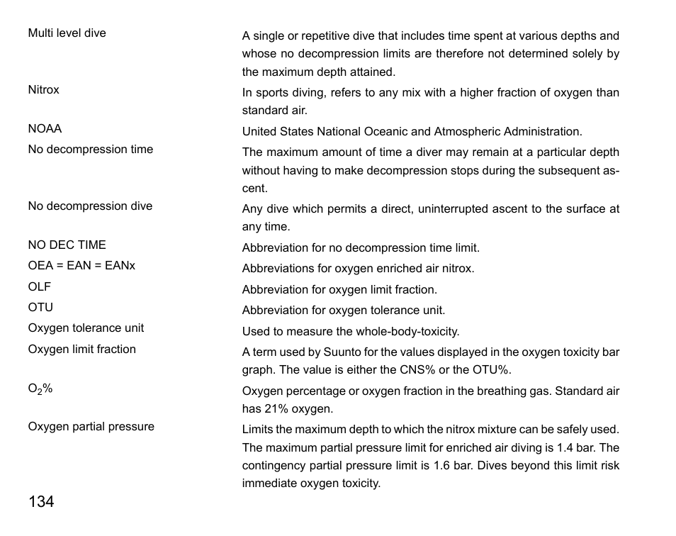 SUUNTO D6I User Manual | Page 133 / 135