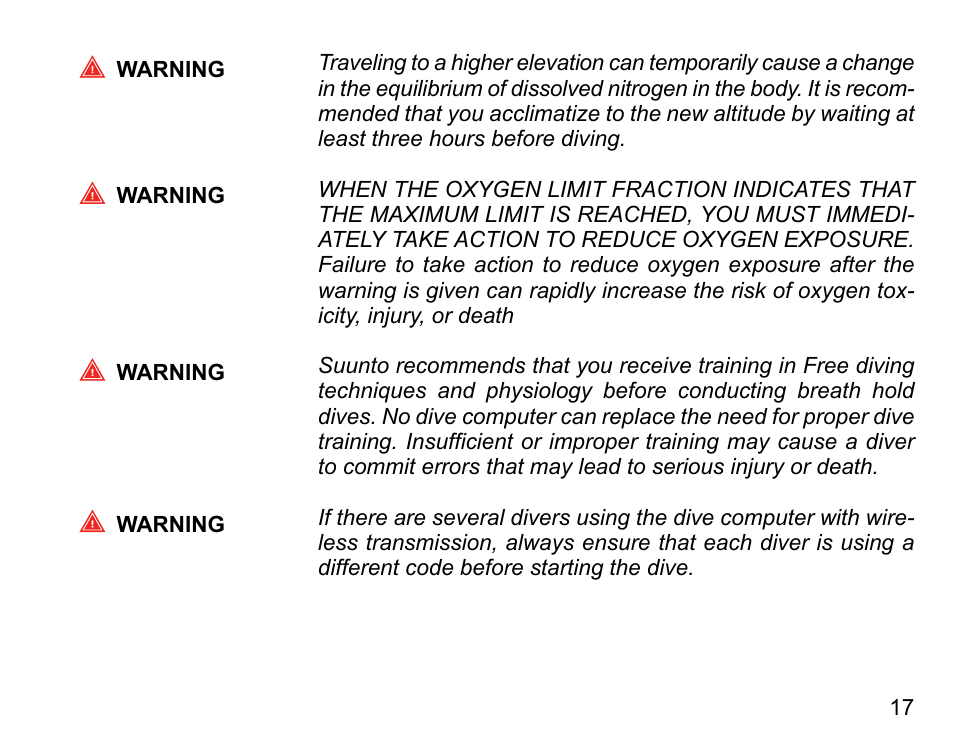 SUUNTO D6I User Manual | Page 16 / 135