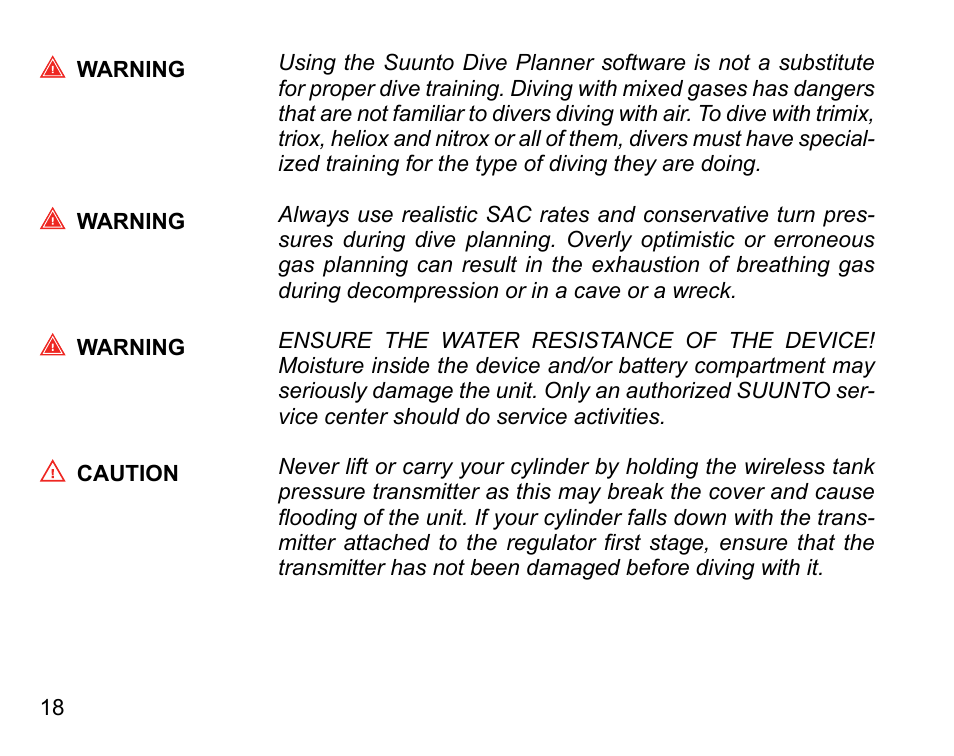 SUUNTO D6I User Manual | Page 17 / 135