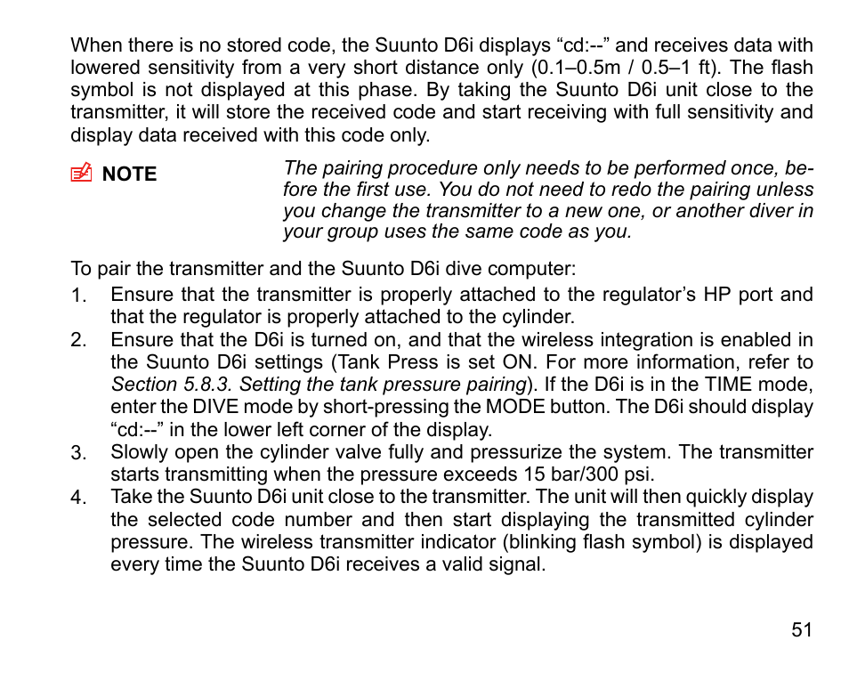 SUUNTO D6I User Manual | Page 50 / 135