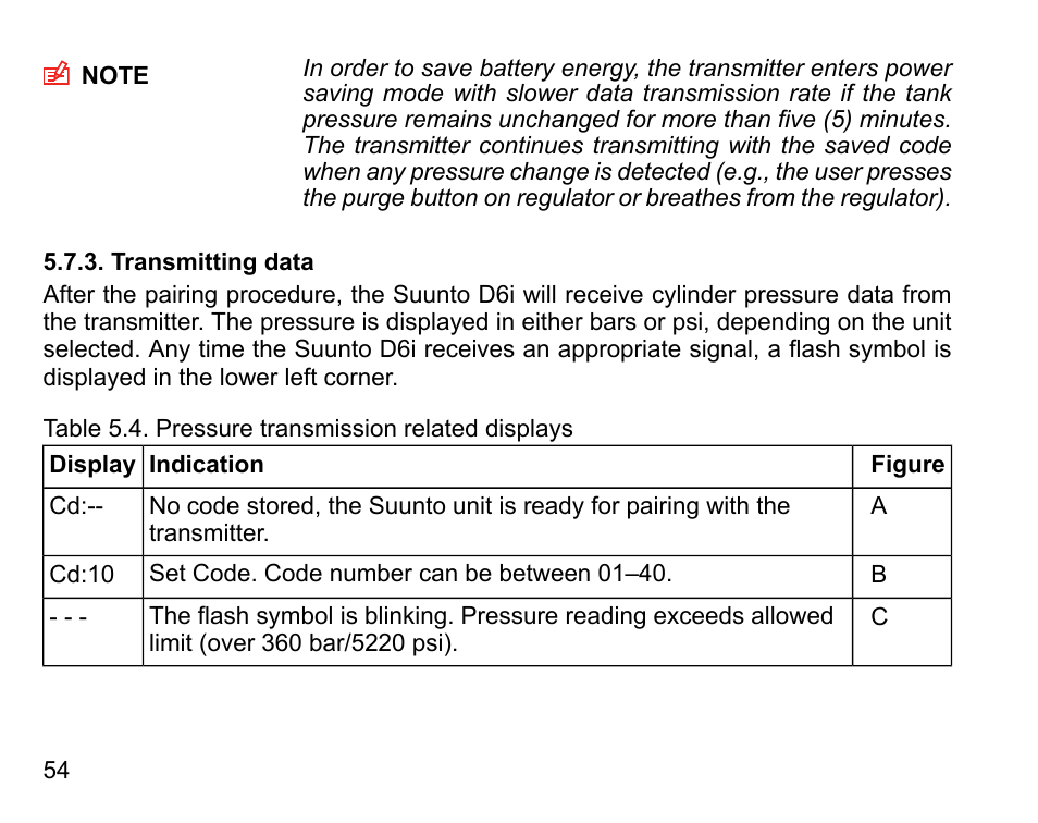 Transmitting data | SUUNTO D6I User Manual | Page 53 / 135