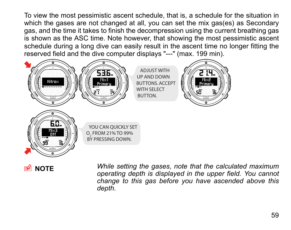 SUUNTO D6I User Manual | Page 58 / 135