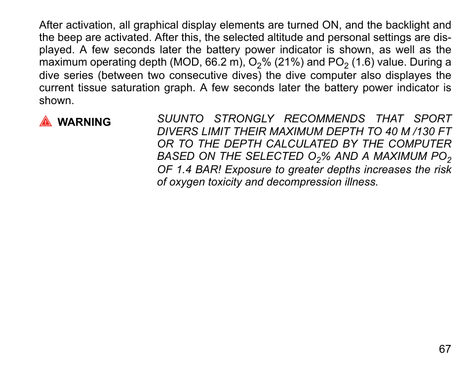 SUUNTO D6I User Manual | Page 66 / 135