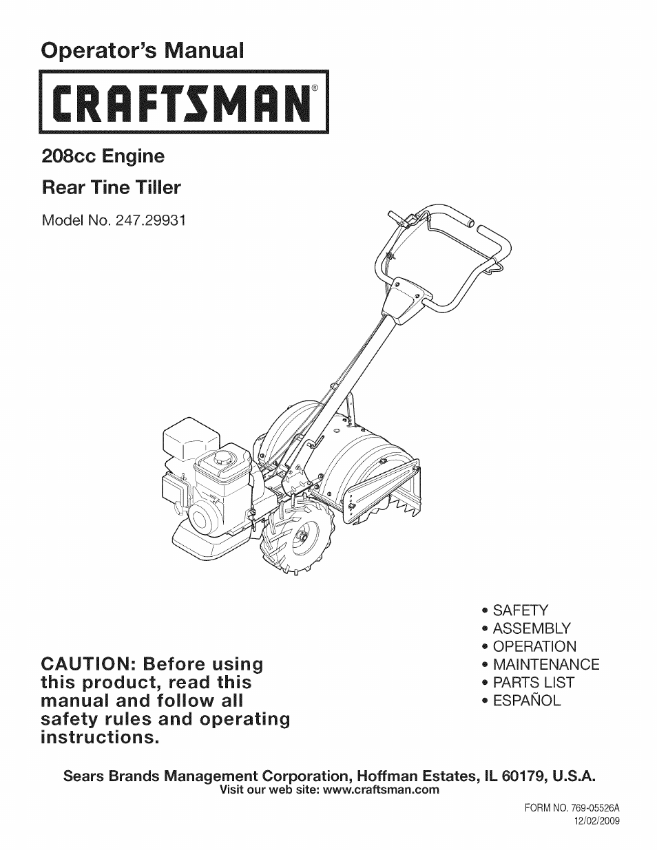 Craftsman 247.29931 User Manual | 64 pages