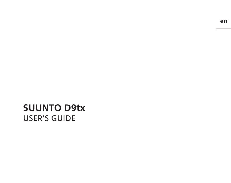 SUUNTO D9tx User Manual | 135 pages