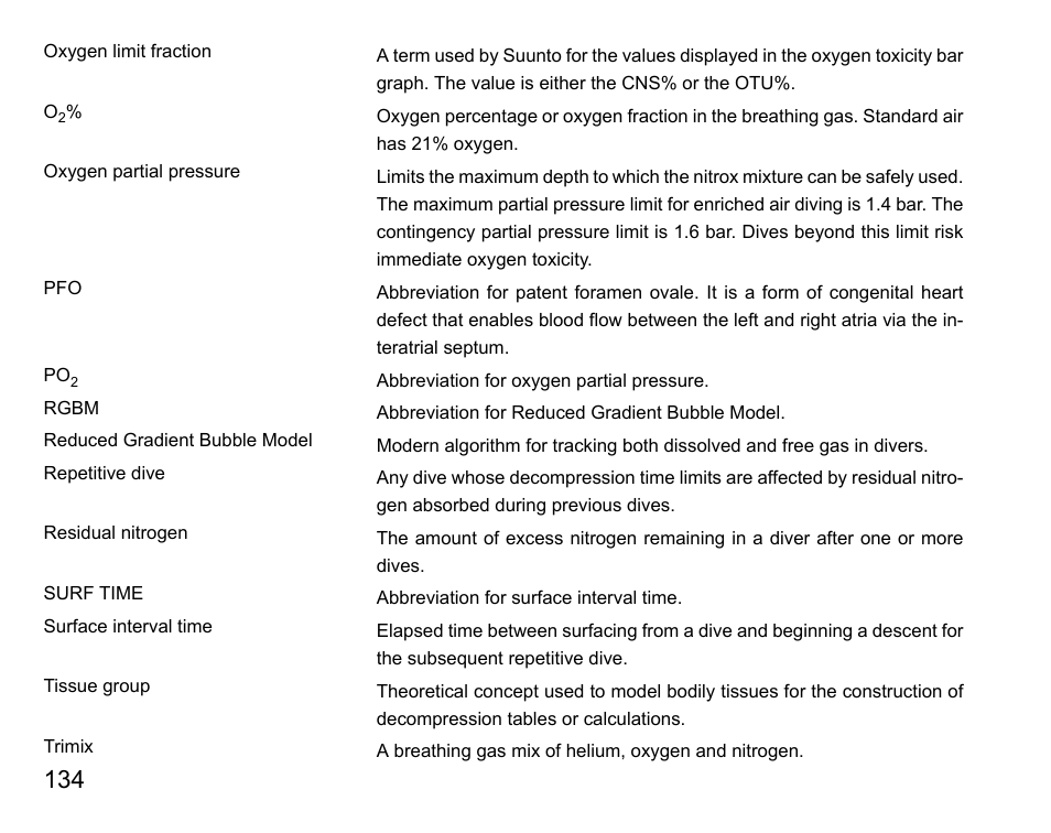 SUUNTO D9tx User Manual | Page 133 / 135
