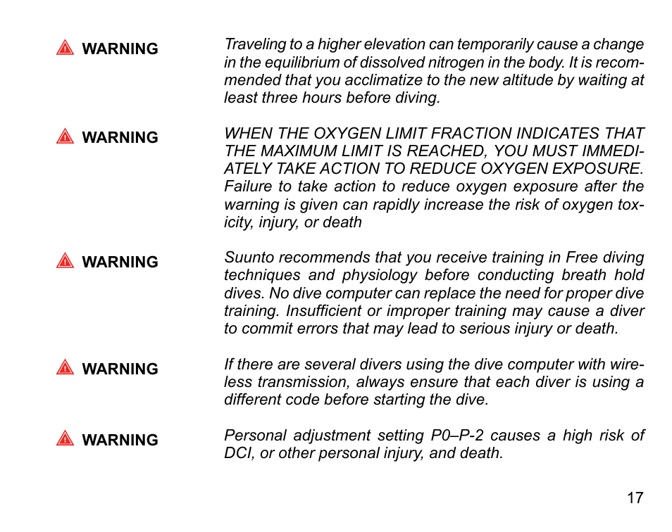 SUUNTO D9tx User Manual | Page 16 / 135