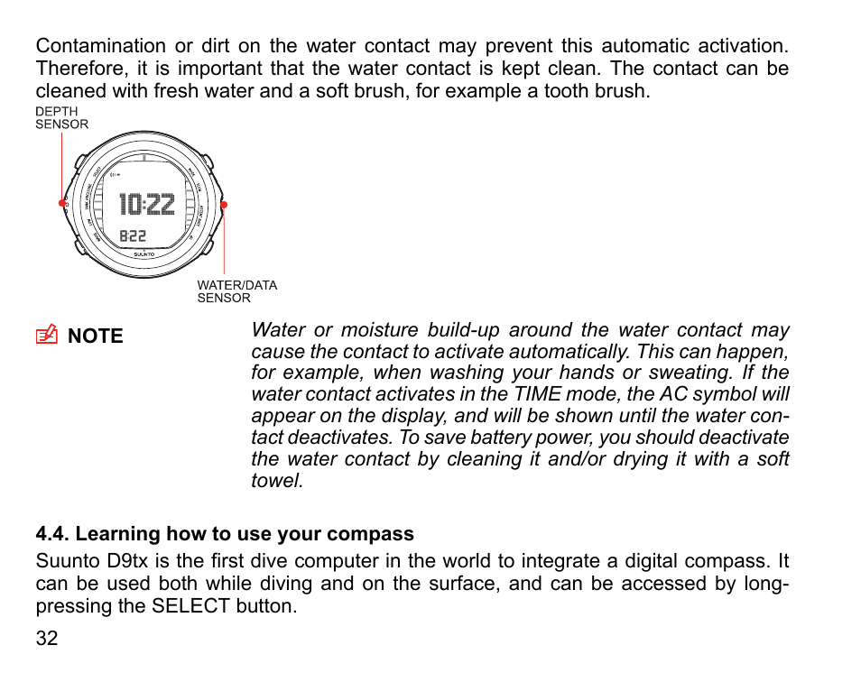 Learning how to use your compass | SUUNTO D9tx User Manual | Page 31 / 135
