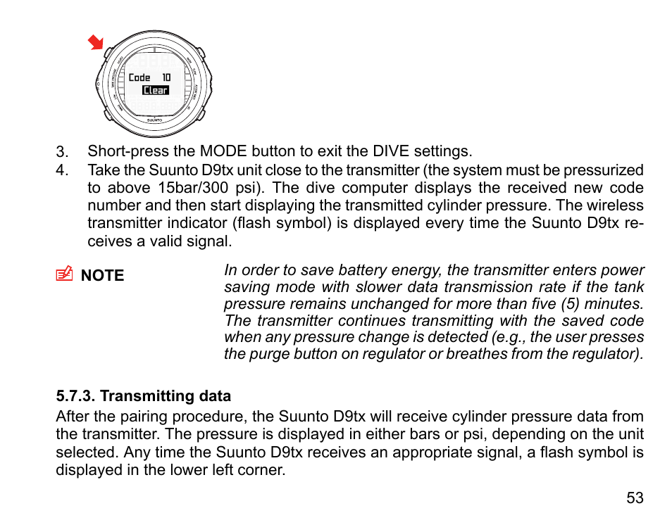 Transmitting data | SUUNTO D9tx User Manual | Page 52 / 135