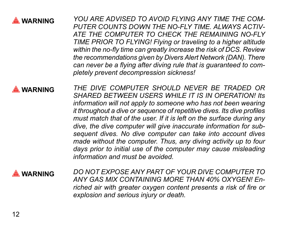 SUUNTO DX User Manual | Page 11 / 134