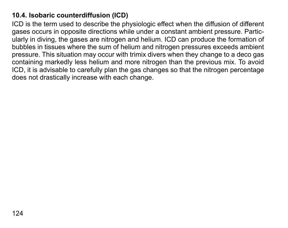 Isobaric counterdiffusion (icd) | SUUNTO DX User Manual | Page 123 / 134