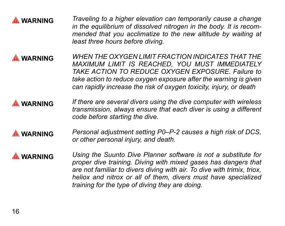 SUUNTO DX User Manual | Page 15 / 134