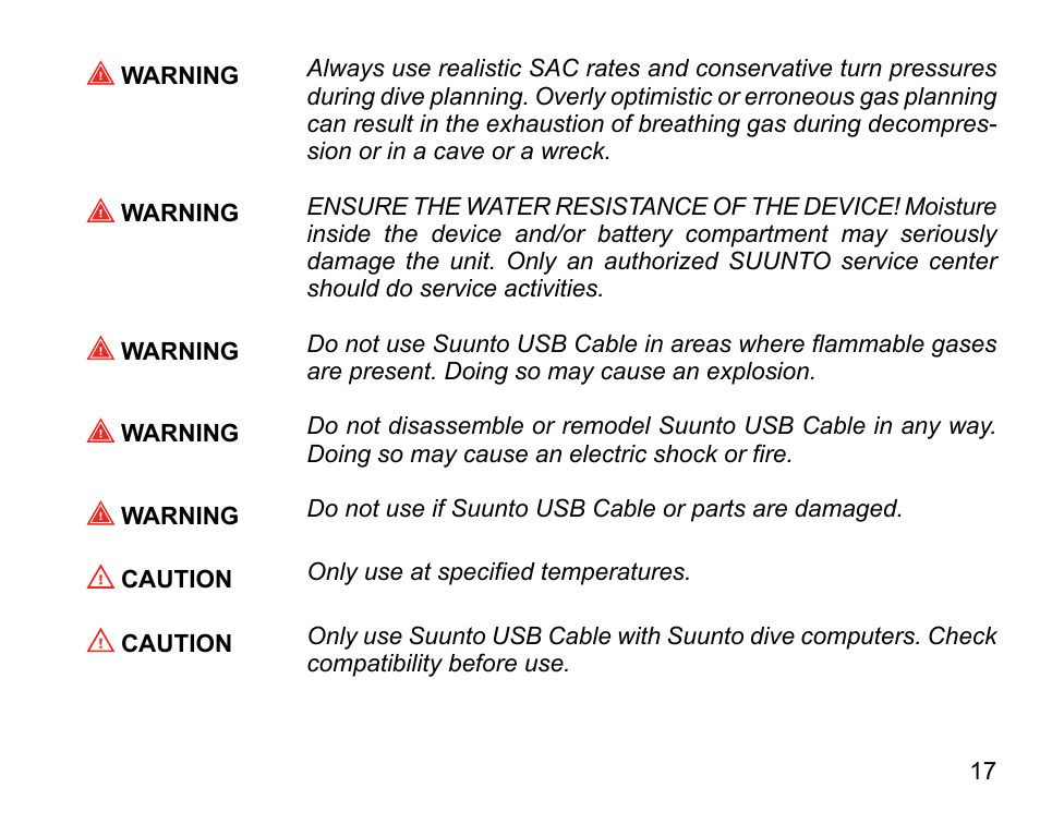 SUUNTO DX User Manual | Page 16 / 134