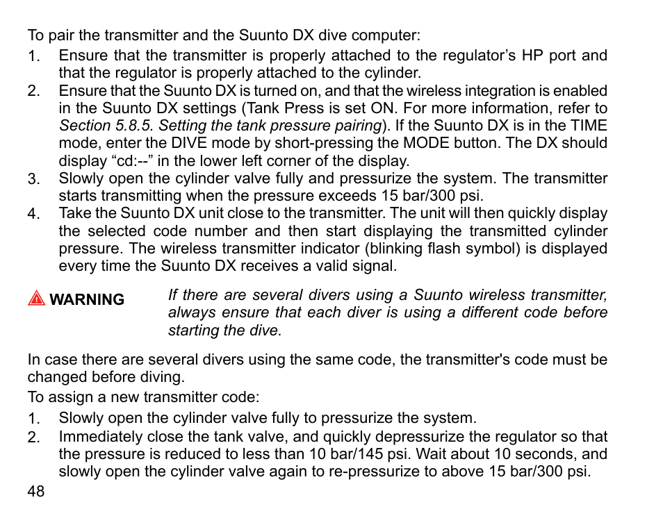 SUUNTO DX User Manual | Page 47 / 134