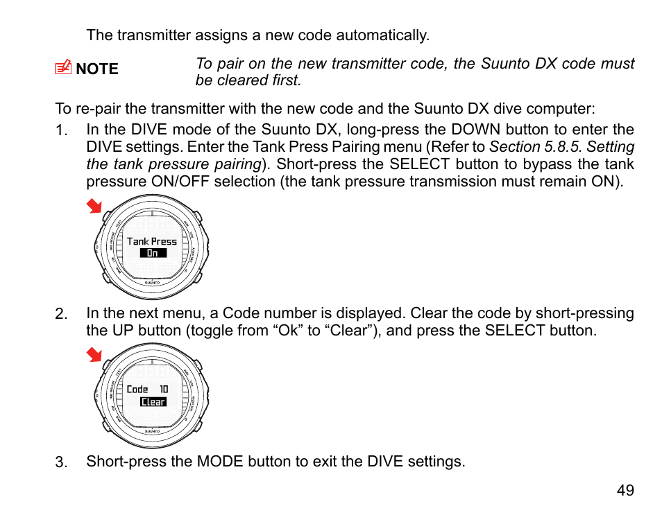 SUUNTO DX User Manual | Page 48 / 134