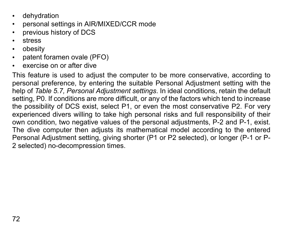 SUUNTO DX User Manual | Page 71 / 134