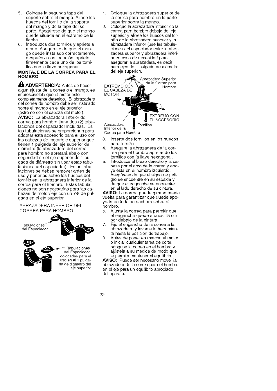 Á advertencia | Craftsman 358.792443 User Manual | Page 21 / 31