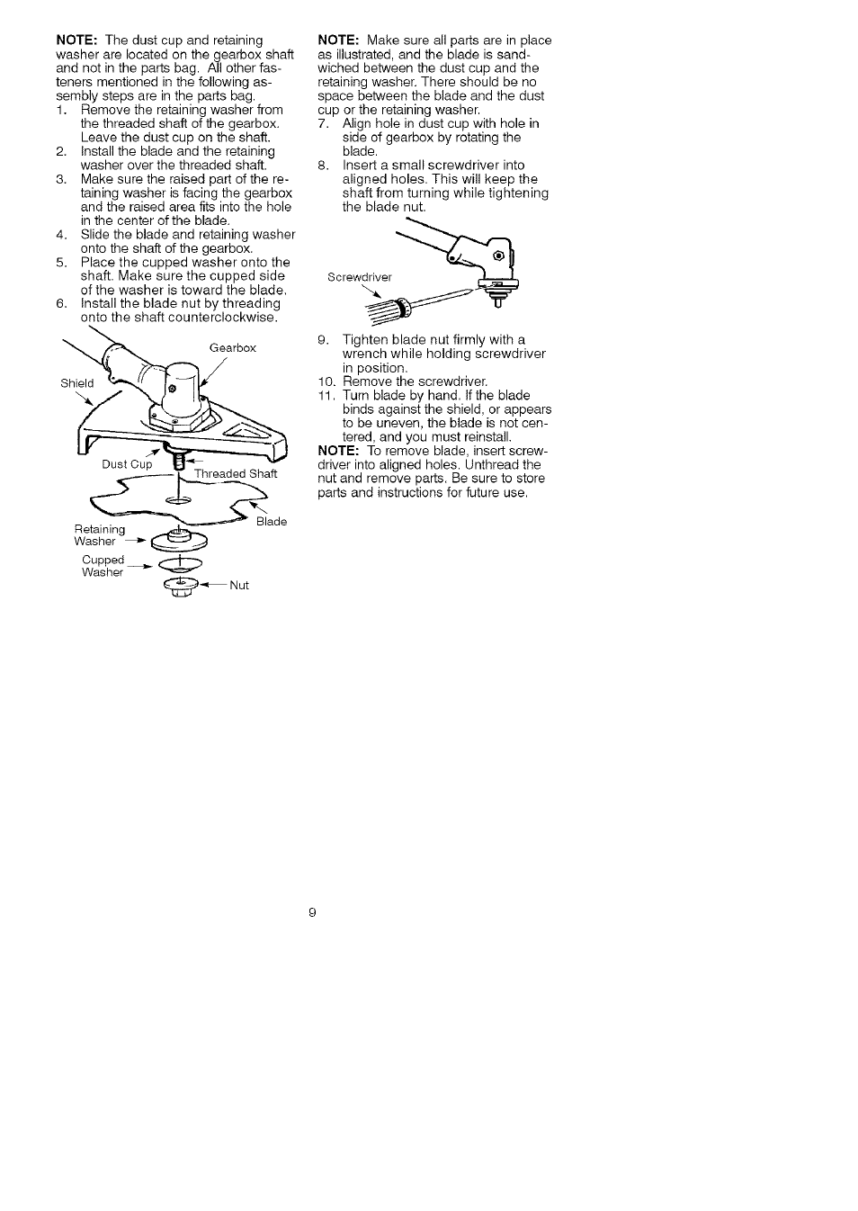 Craftsman 358.792443 User Manual | Page 9 / 31