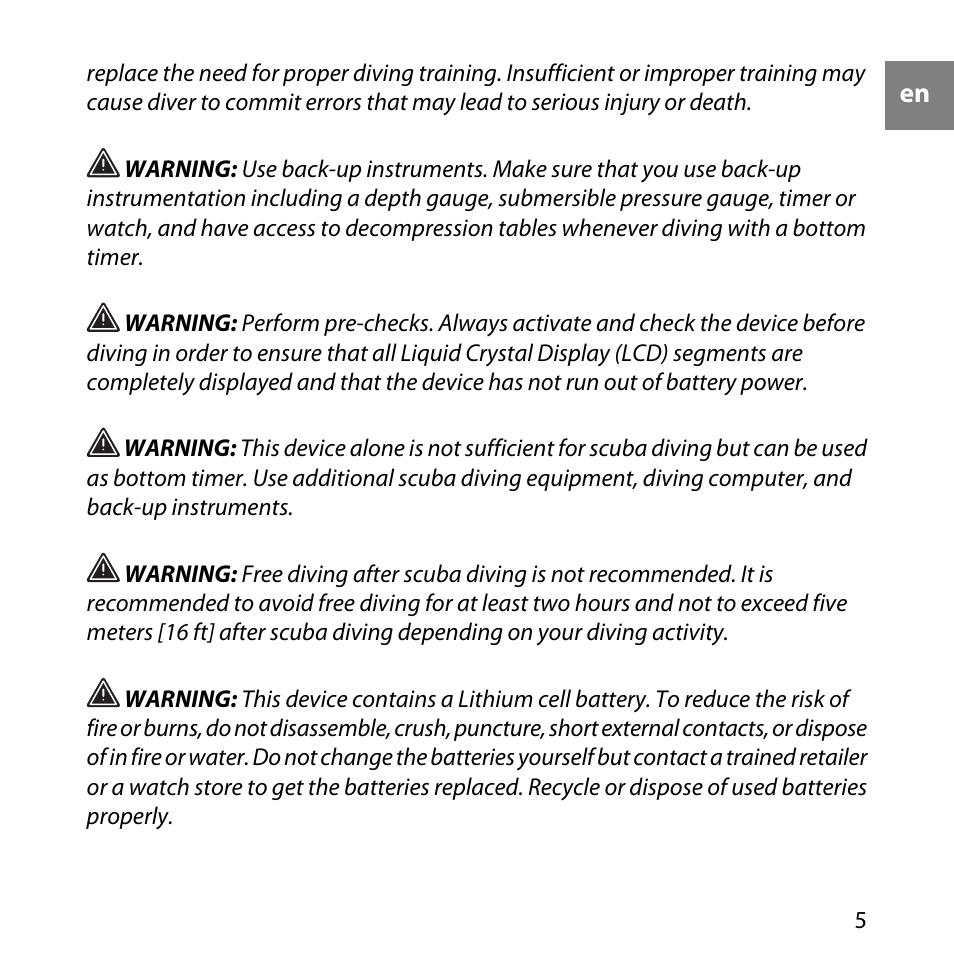 SUUNTO Elementum Aqua User Manual | Page 11 / 29