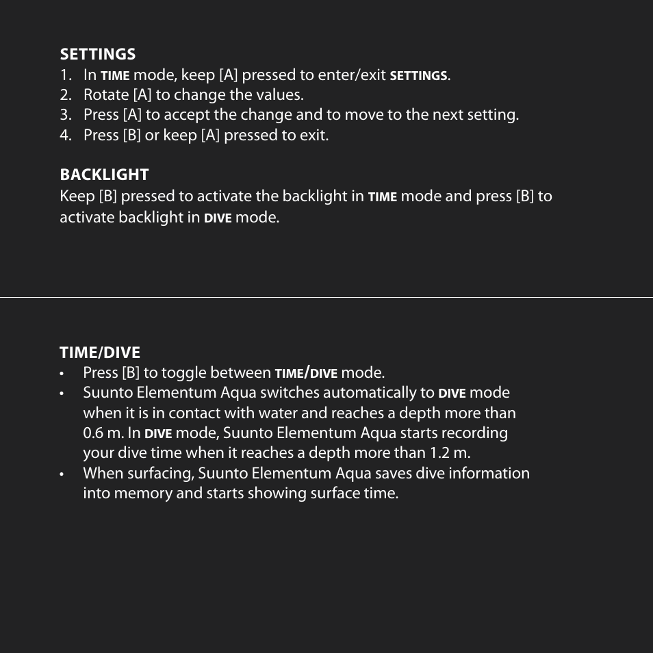 SUUNTO Elementum Aqua User Manual | Page 6 / 29