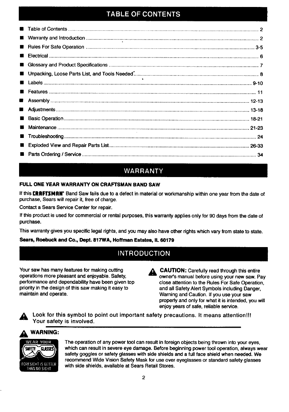 Craftsman 315.214500 User Manual | Page 2 / 34