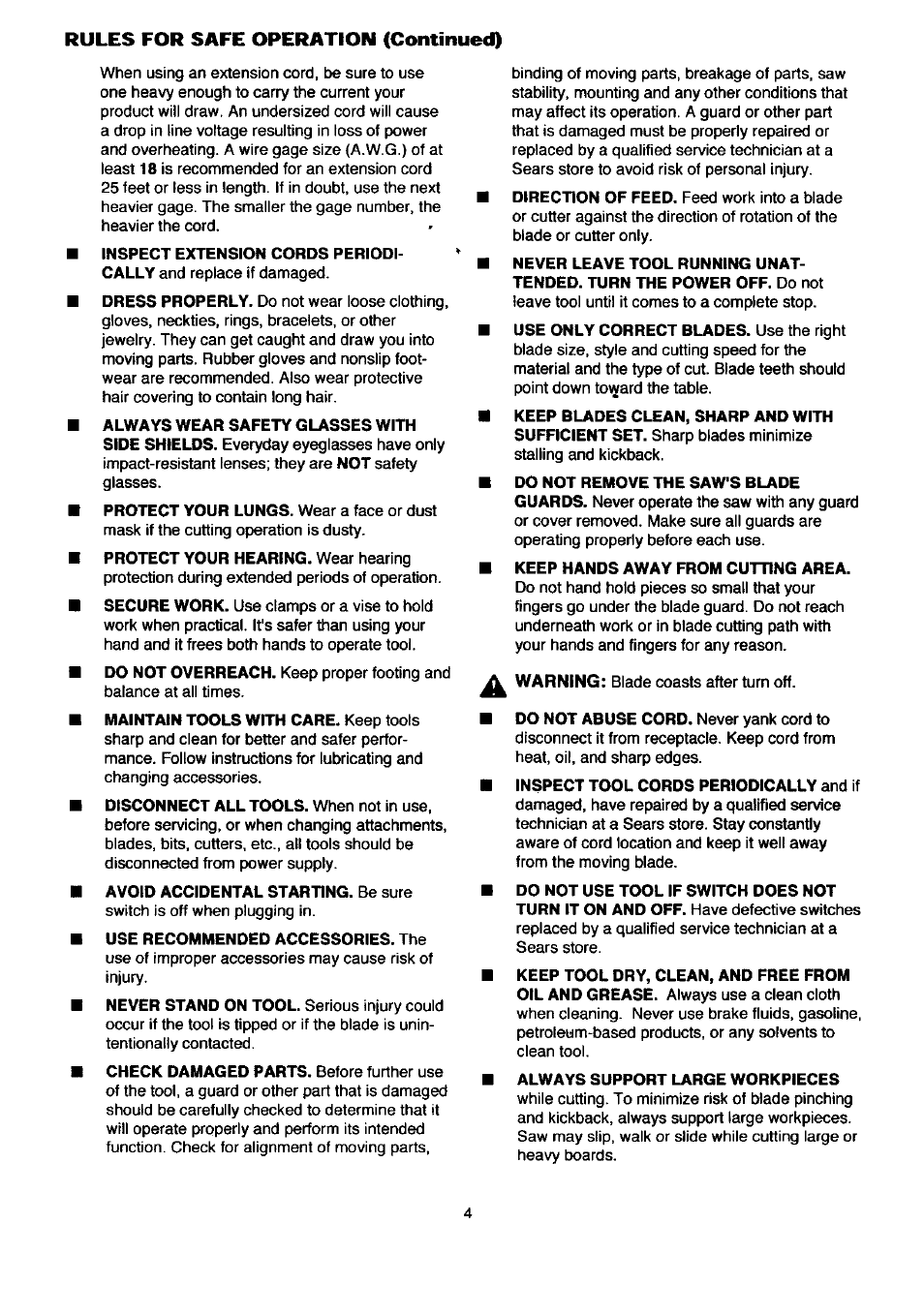 Craftsman 315.214500 User Manual | Page 4 / 34